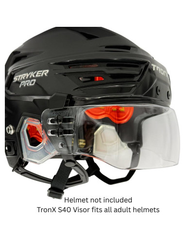 Visera Cortada Ventilada TronX S40 para Hockey Transparente CE