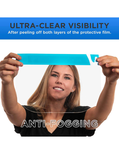 Escudos Faciales de Seguridad Salon World - Paquete de 4 Antivaho