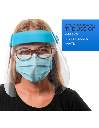 Escudos Faciales de Seguridad Salon World - Paquete de 4 Antivaho