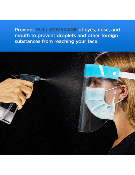 Escudos Faciales de Seguridad Salon World - Paquete de 4 Antivaho