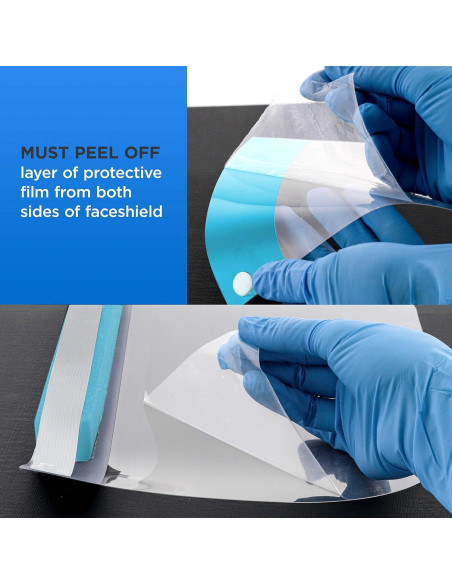 Escudos Faciales de Seguridad Salon World - Paquete de 4 Antivaho