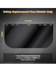 Lente de Reemplazo Escudo Facial Feekoon 39.37x20.32cm Tinte 2