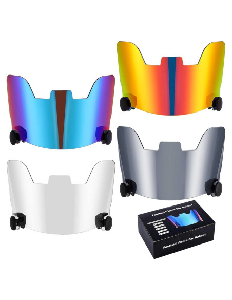 Viseras de Fútbol Umigy 4 Pcs para Casco Adulto UV Resistente