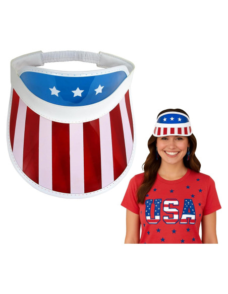 Gorra Visor Patriótico Nicky Bigs - Bandera Americana 20 cm Gorra Visor Patriótico Nicky Bigs - Bandera Americana 20 cm