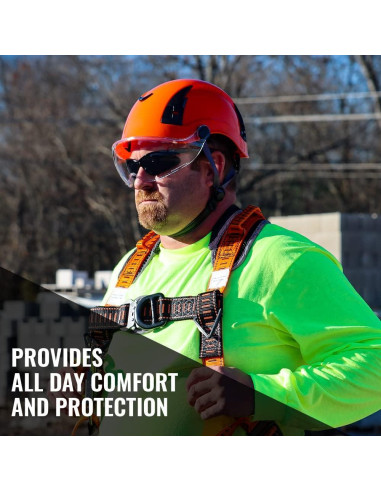 Casco de Seguridad APEX Malta Dynamics con Visor Claro Naranja