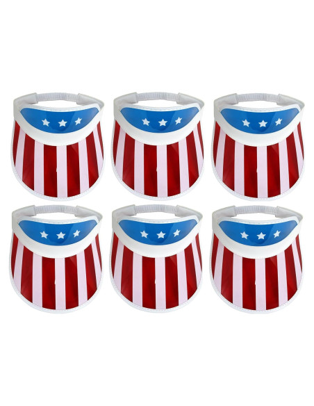 Paquete de 6 Gorras Visera Solar Ajustables Nicky Bigs UV Paquete de 6 Gorras Visera Solar Ajustables Nicky Bigs UV