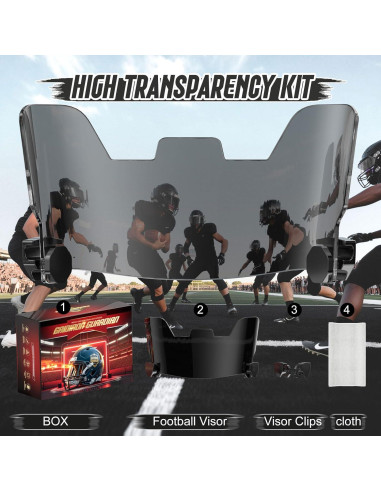 Visera de Fútbol OYMLANX a Prueba de Roturas - Policarbonato