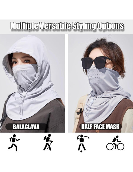 3 Pcs Balaclava Refrigerante UV Protección Solar Unisex