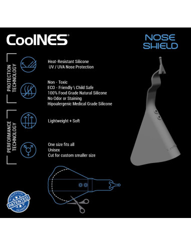 Paquete de 4 Protectores de Nariz UV CoolNES UPF 50+
