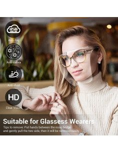 Escudo Facial con Gafas 4 Paquete Anti-Niebla Protección Completa 2