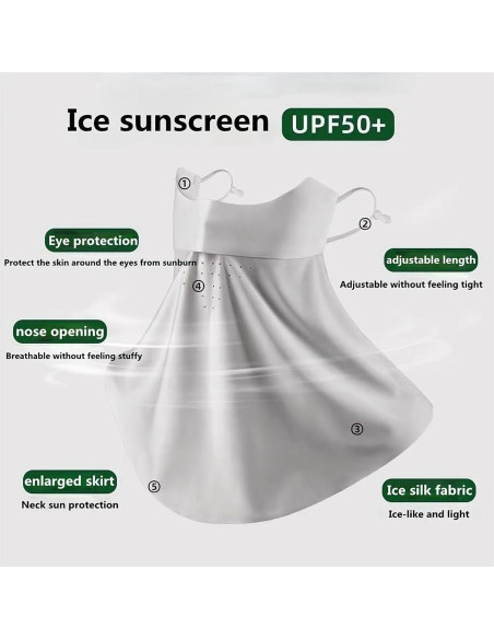 Máscara Solar Ligera y Transpirable para Mujeres - Protección Integral