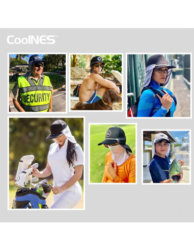 Drape de Cuello CoolNES UV Ajustable 2 en 1 para Pesca