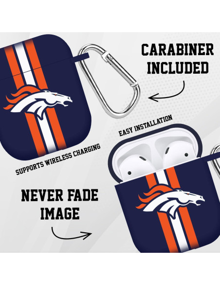 Funda Game Time Denver Broncos para Apple AirPods Gen 1 y 2