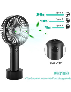 Ventilador Portátil de Mano Miady 5000mAh 3 Velocidades 2