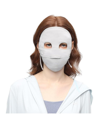 Cubierta Facial Solar UPF 50+ para Mujeres - Transpirable Gris