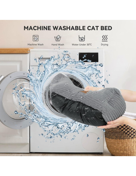 Cama Suave para Gatos y Perros ZBGUS Pequeña Gris Antideslizante