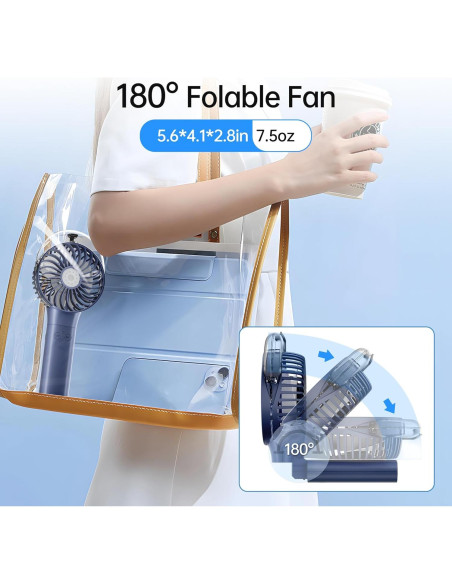 Ventilador de Mano PANERGY F006 con Rocío Recargable Azul