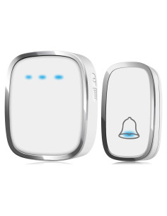 Kasonic Timbre Inalámbrico Blanco IP44 36 Melodías 304,8 m