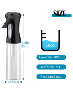 Botella de Spray Continuo THINTON 300ml - 2 Piezas Multiusos 2