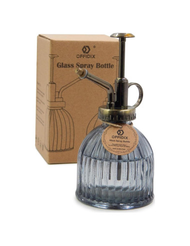 Botella de Spray para Plantas OFFIDIX 200 ml Vidrio Gris Oscuro