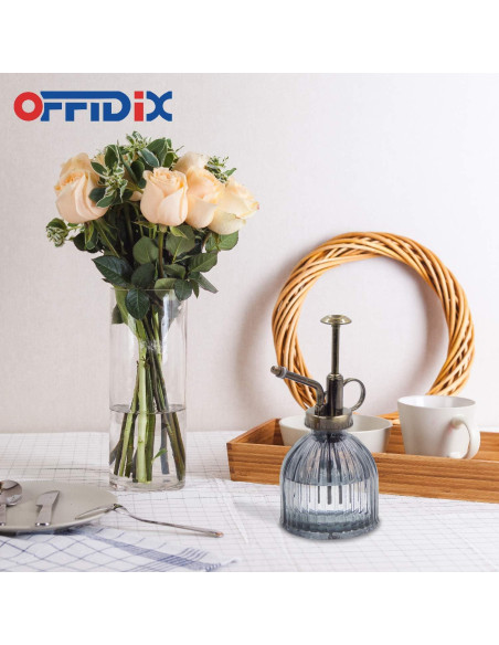 Botella de Spray para Plantas OFFIDIX 200 ml Vidrio Gris Oscuro