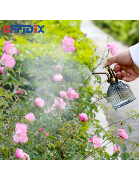 Botella de Spray para Plantas OFFIDIX 200 ml Vidrio Gris Oscuro