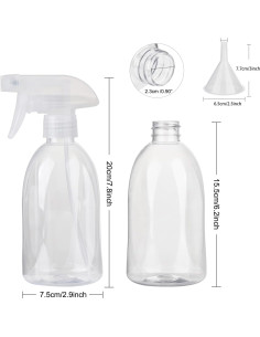 Botellas de Spray Bynccea 400ml Plástico Transparente 2 Unidades 2