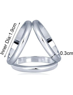 2 Anillos de Bufanda VASANA Dorado y Plateado 1.9cm 2