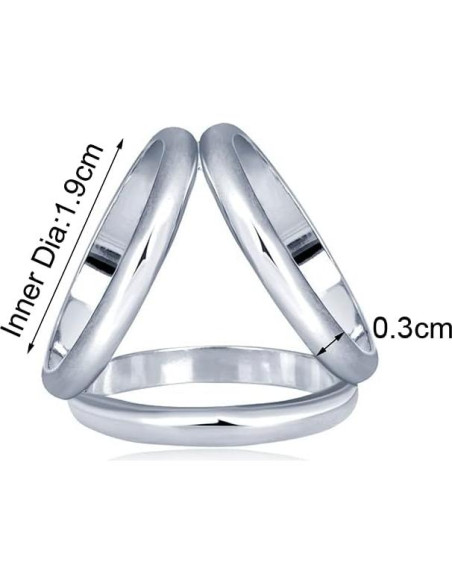 2 Anillos de Bufanda VASANA Dorado y Plateado 1.9cm