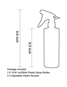 Botella de Spray 360 OFFIDIX 500 ml Paquete de 2 Negra 2