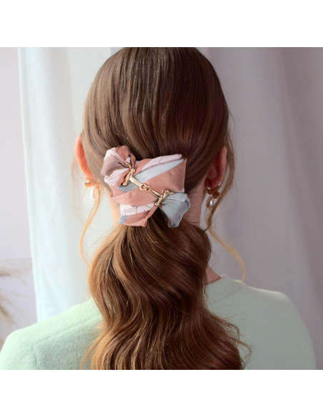 2 Anillos de Hebilla de Bufanda Horsebit Oro Plata - Mujeres