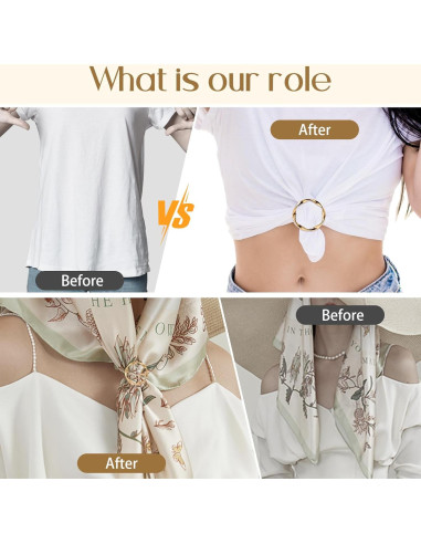 10 Clips de Bufanda y Camiseta ZIOGAJINE para Mujeres