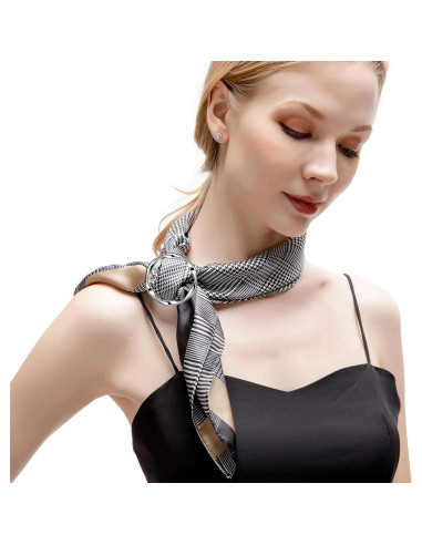 6 Clips de Anillo para Bufanda de Seda Yasowdkel - Aleación de Zinc