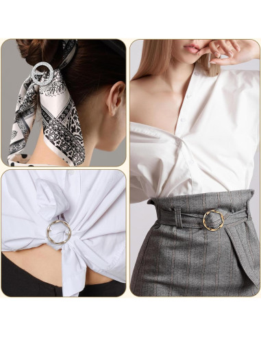 10 Clips de Bufanda y Camiseta ZIOGAJINE para Mujeres