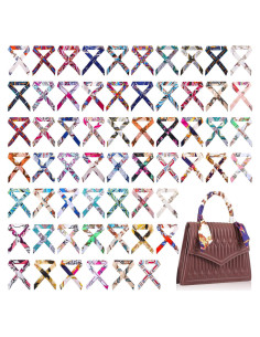 Bufanda delgada para mujeres - 60 piezas de satén 85x4 cm