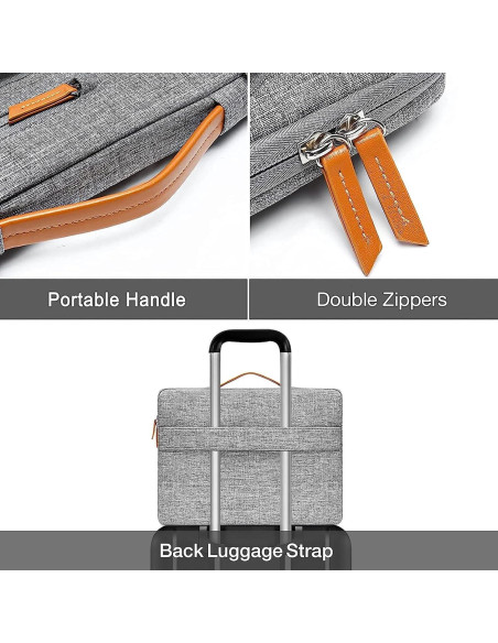 Funda Protectora MOSISO 360 para Laptop 13.3" Gris