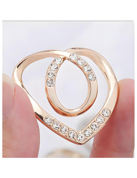 5 Clips de Anillo para Bufanda Metálicos para Mujeres