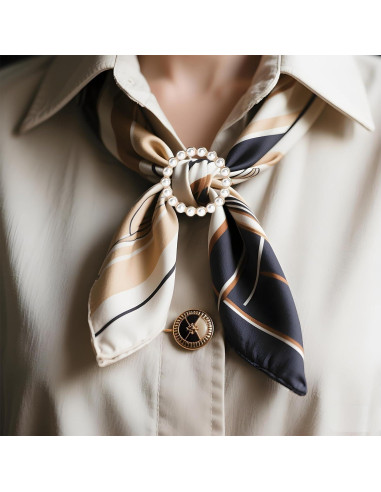 5 Clips de Anillo para Bufanda Metálicos para Mujeres