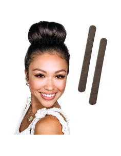 PONY-O BUN BARZ Fabricante de Moño Donut Marrón - 2 Unidades