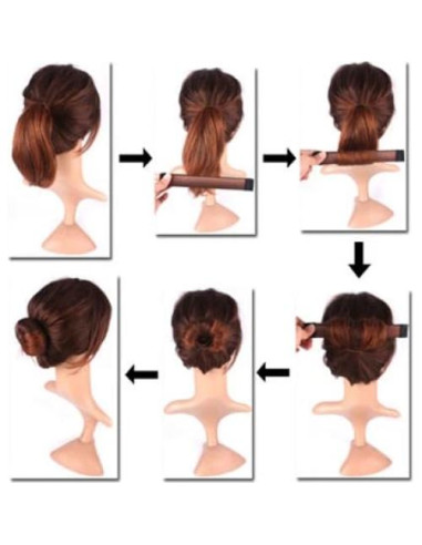 2 Piezas Herramienta para Hacer Moño de Cabello Tangseajiao