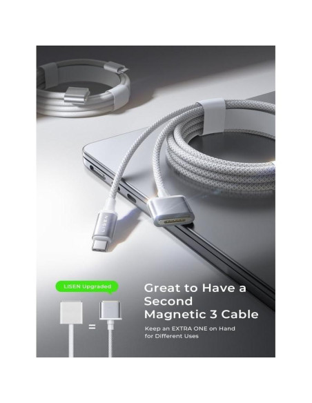 Cable Magnético USB-C 140W LISEN 2.01m para MacBook