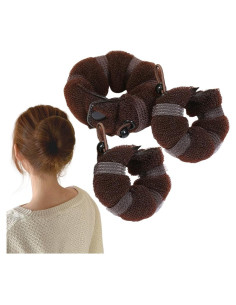 Set 3 Donuts de Pelo Mágico Happyupcity Marrón 24cm y 19cm