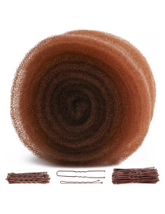 Relleno de cabello Updo YGQQOY marrón claro con horquillas