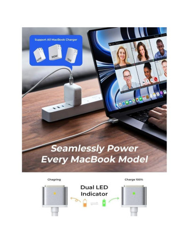 Cable Magnético USB-C 140W LISEN 2.01m para MacBook