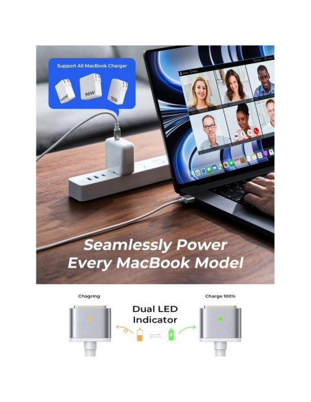 Cable Magnético USB-C 140W LISEN 2.01m para MacBook