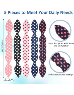 5 Piezas Fabricante de Moño Deft con Diseño Oreja de Conejo 2