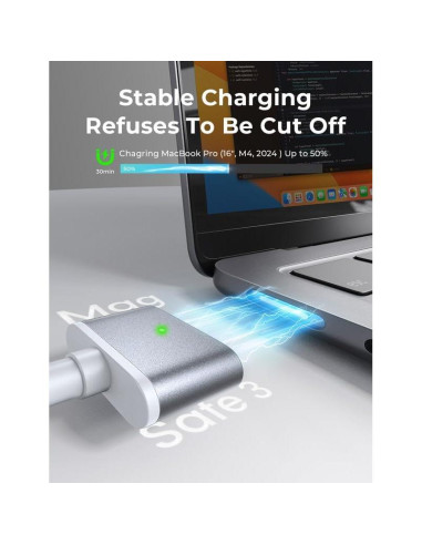 Cable Magnético USB-C 140W LISEN 2.01m para MacBook