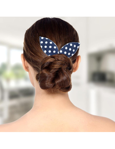 5 Piezas Fabricante de Moño Deft con Diseño Oreja de Conejo