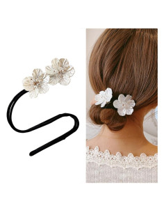 Hacedor de moño de flores VASANA, accesorio elegante blanco