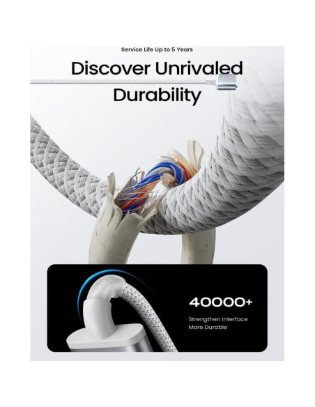 Cable Magnético USB-C 140W LISEN 2.01m para MacBook